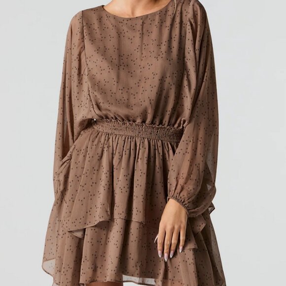 Forever 21 Chivon Assymetrical Hem Contemporary Dress - Picture 2 of 8